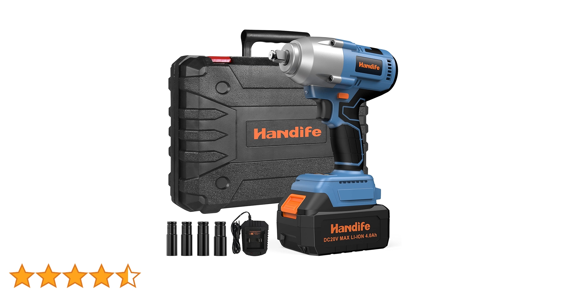 Amazon | Handife 電動インパクトレンチ 20V 4.0Ahバッテリー